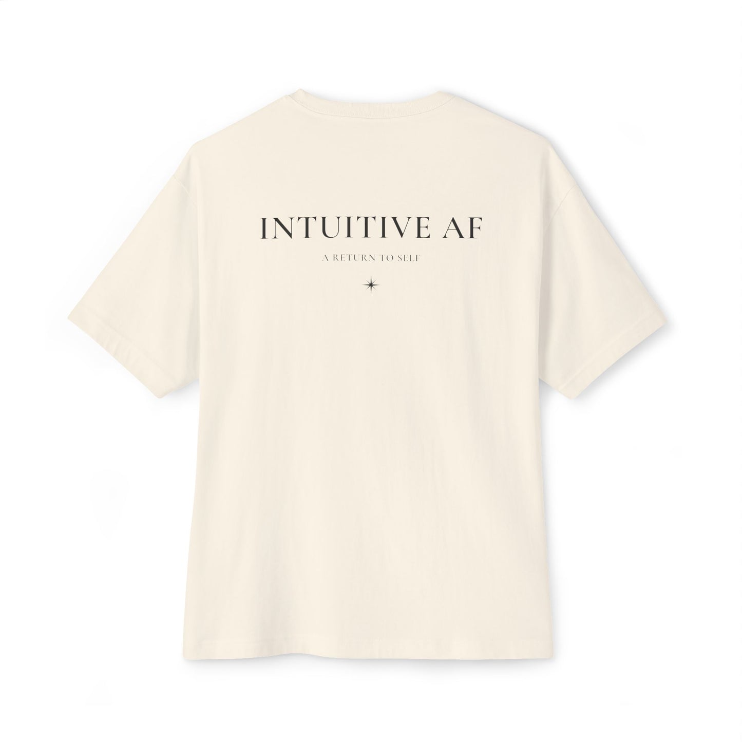 Intuitive AF Tee — "A Return to Self" Small Logo Boxy T-Shirt