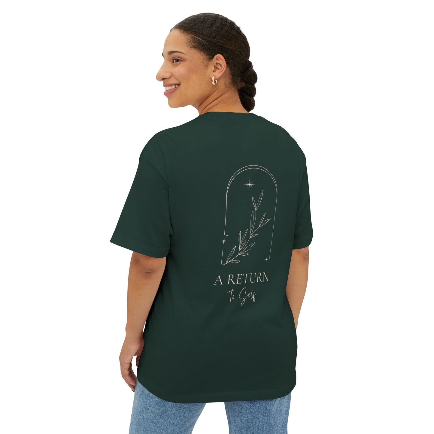 Spiritual AF Tee — 'A Return to Self' Logo Backed Boxy T-Shirt