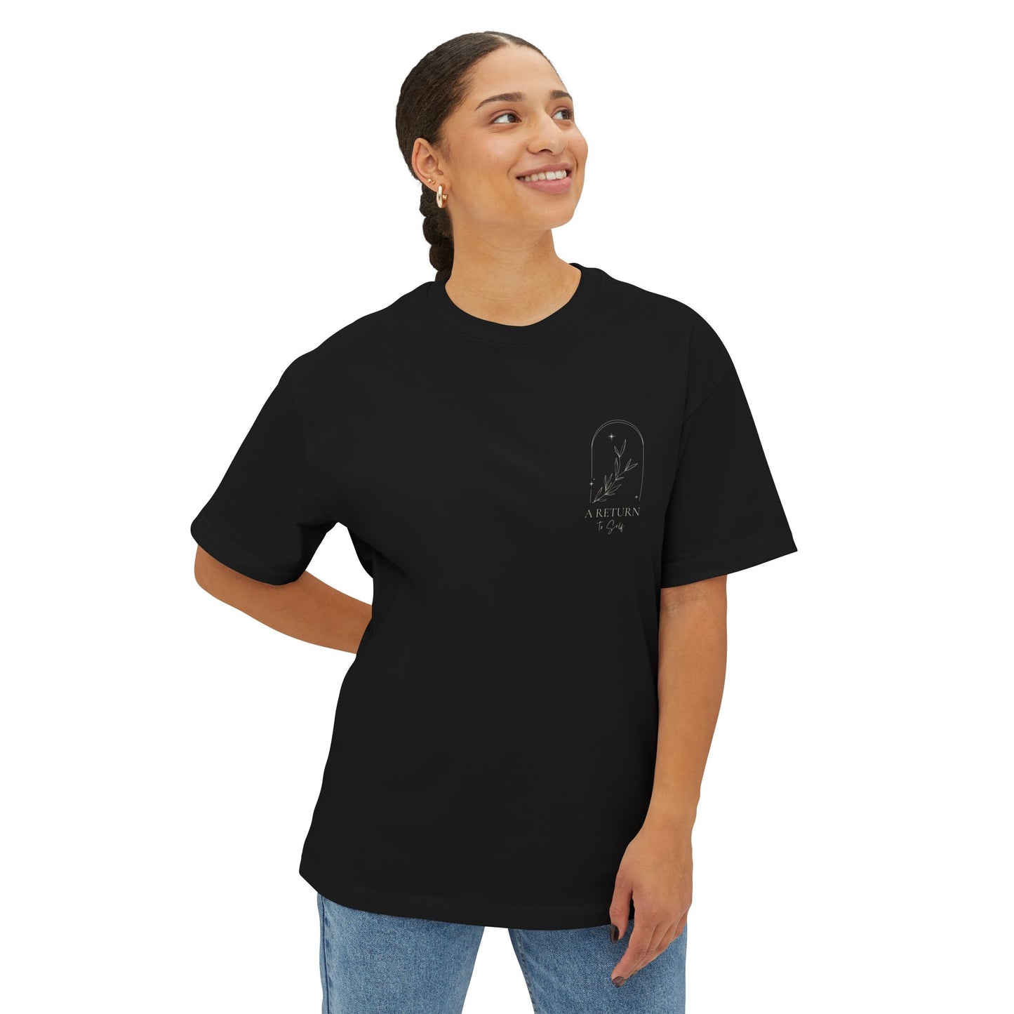 Spiritual AF Tee — "A Return to Self" Small Logo Boxy T-Shirt
