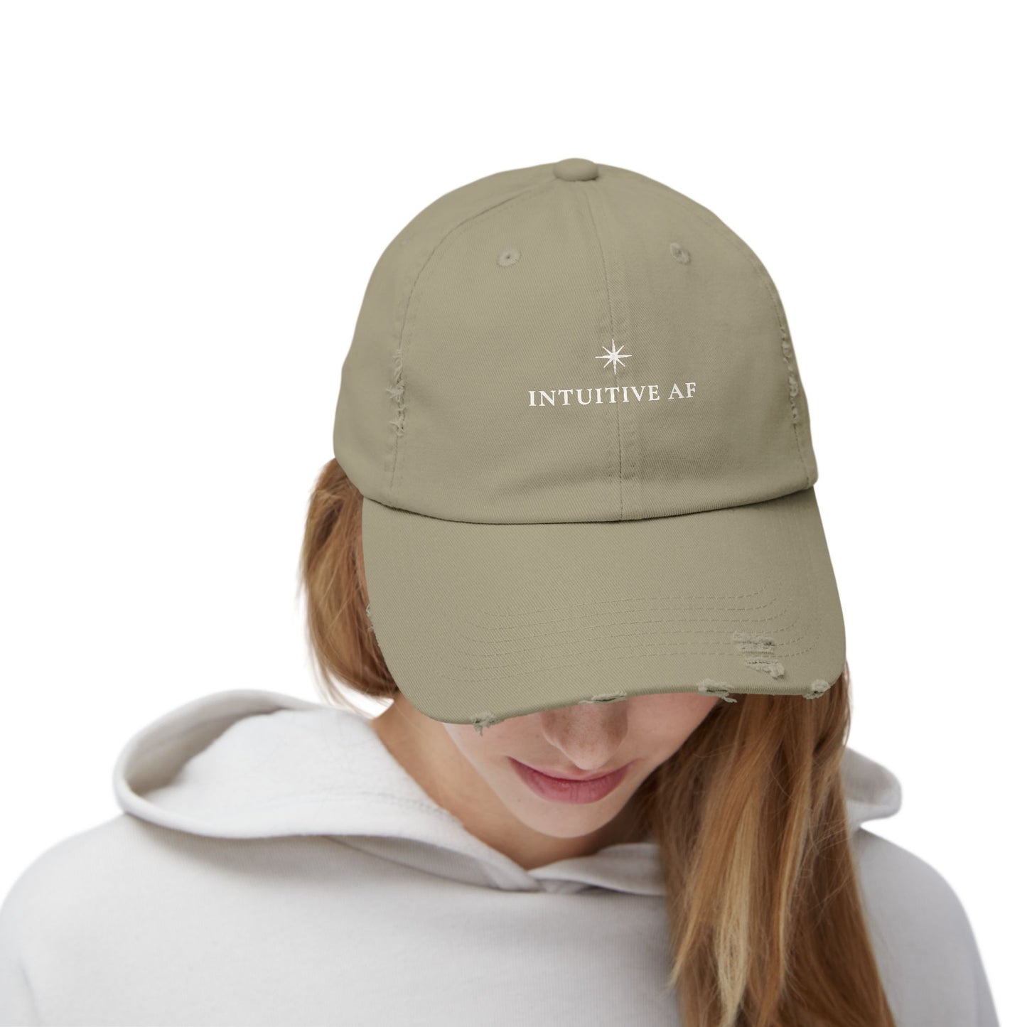 Intuitive AF :: Distressed Baseball Cap