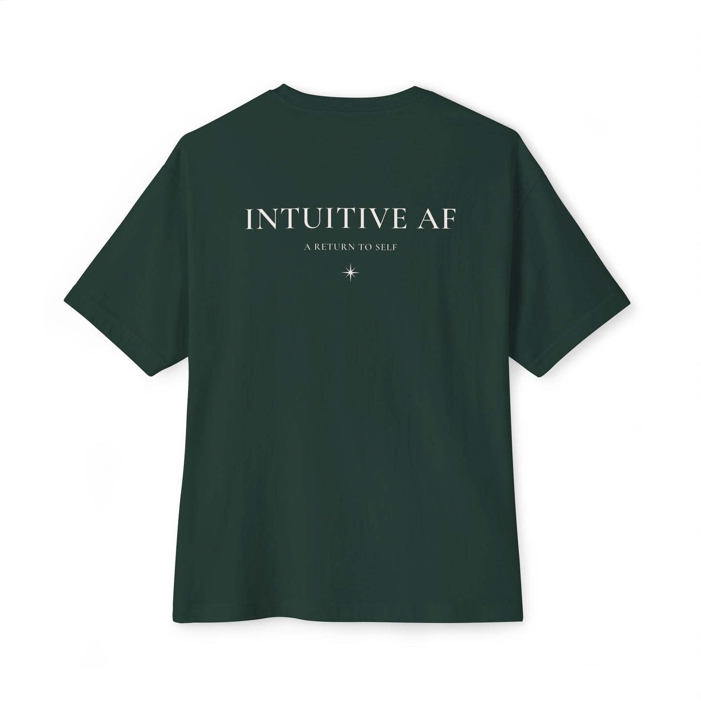 Intuitive AF Tee — "A Return to Self" Small Logo Boxy T-Shirt