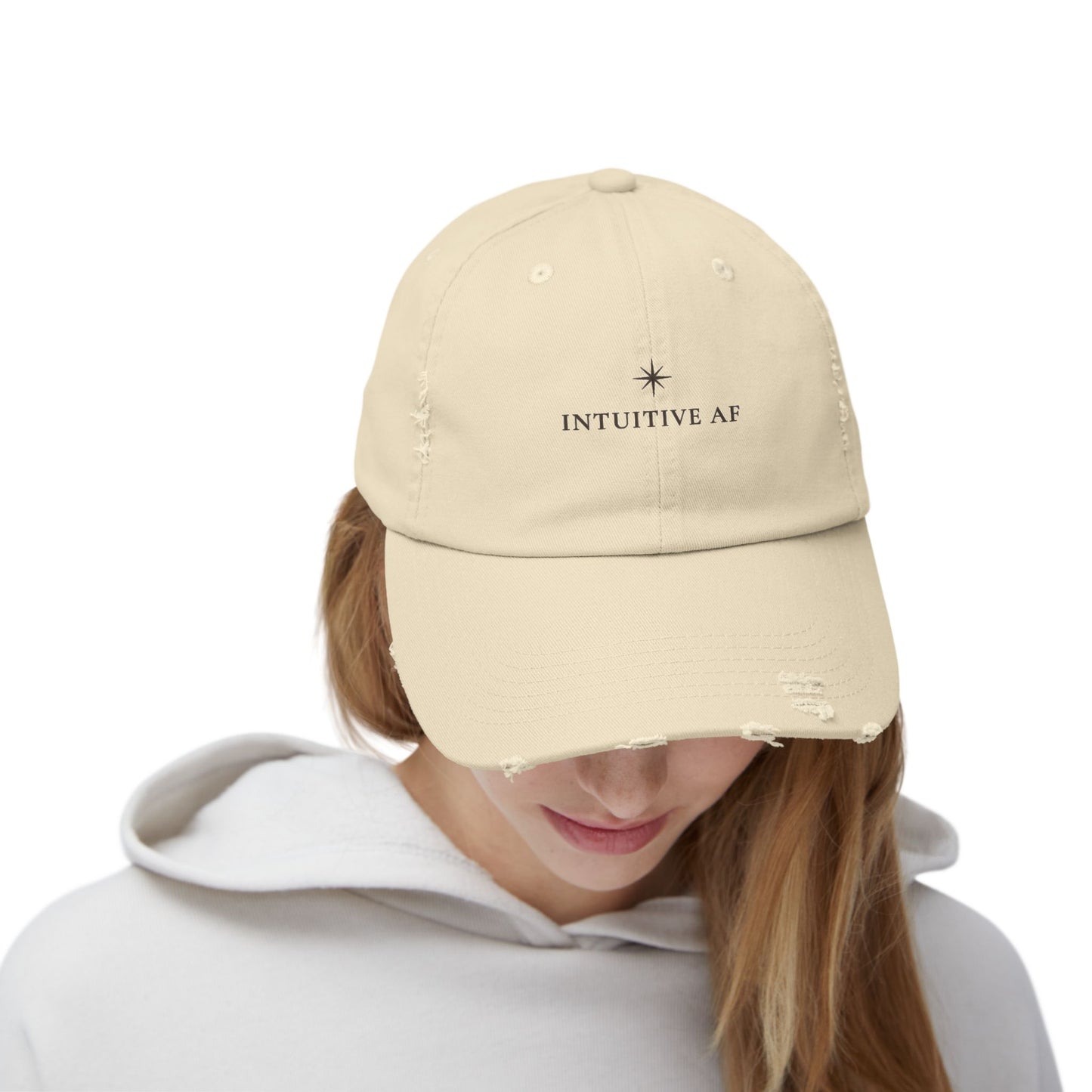 Intuitive AF :: Distressed Baseball Cap