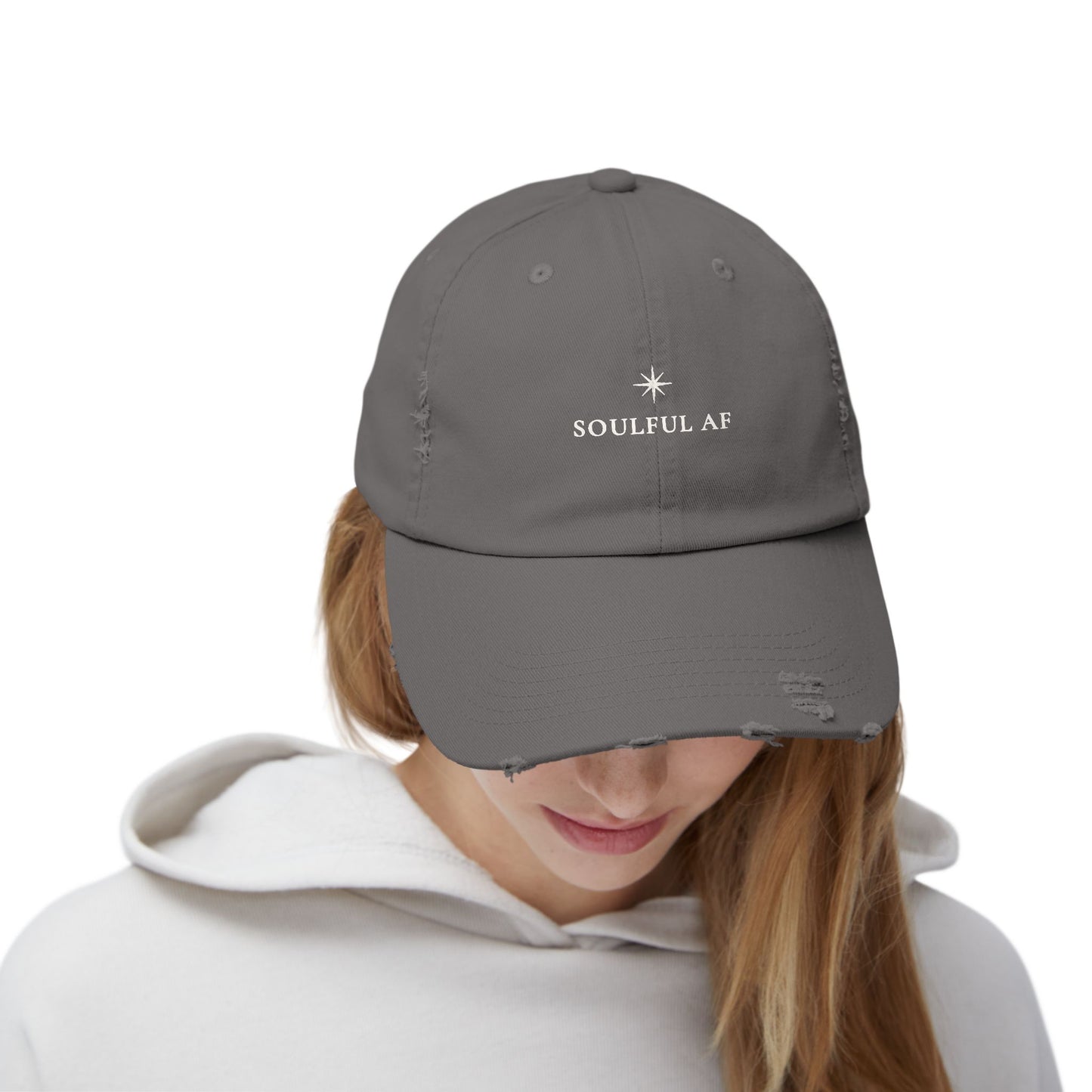 Soulful AF ::  Distressed Baseball Cap