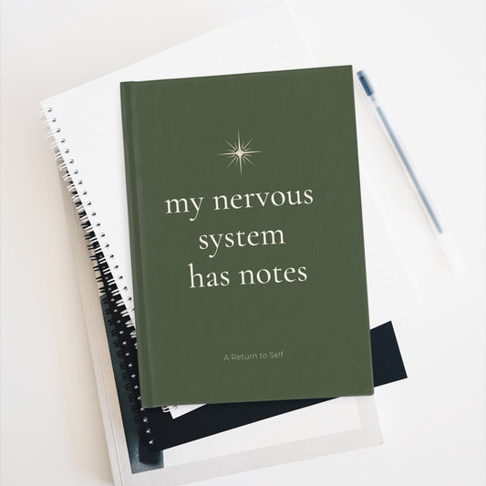 My Nervous System Has Notes Journal - North Star Design — Classic Blank Notebook for Reflection & Calm