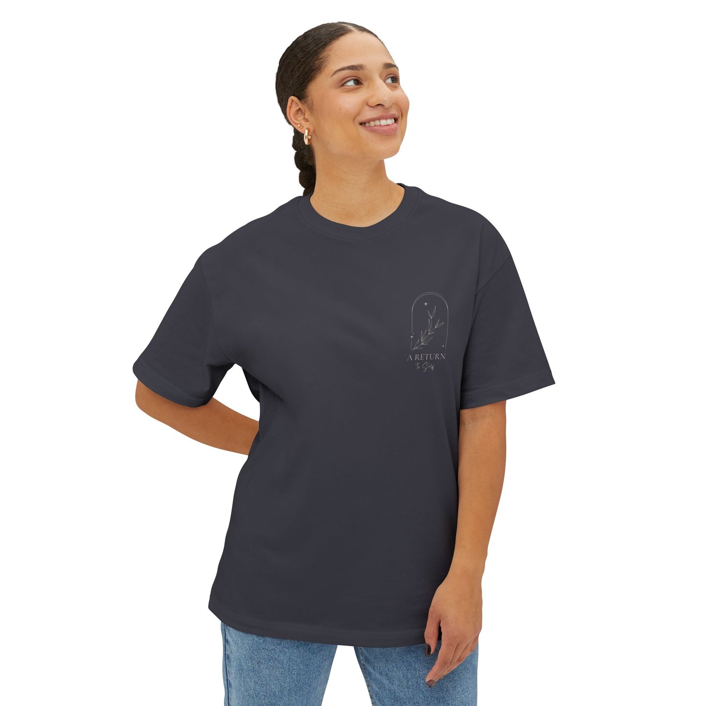 Spiritual AF Tee — "A Return to Self" Small Logo Boxy T-Shirt
