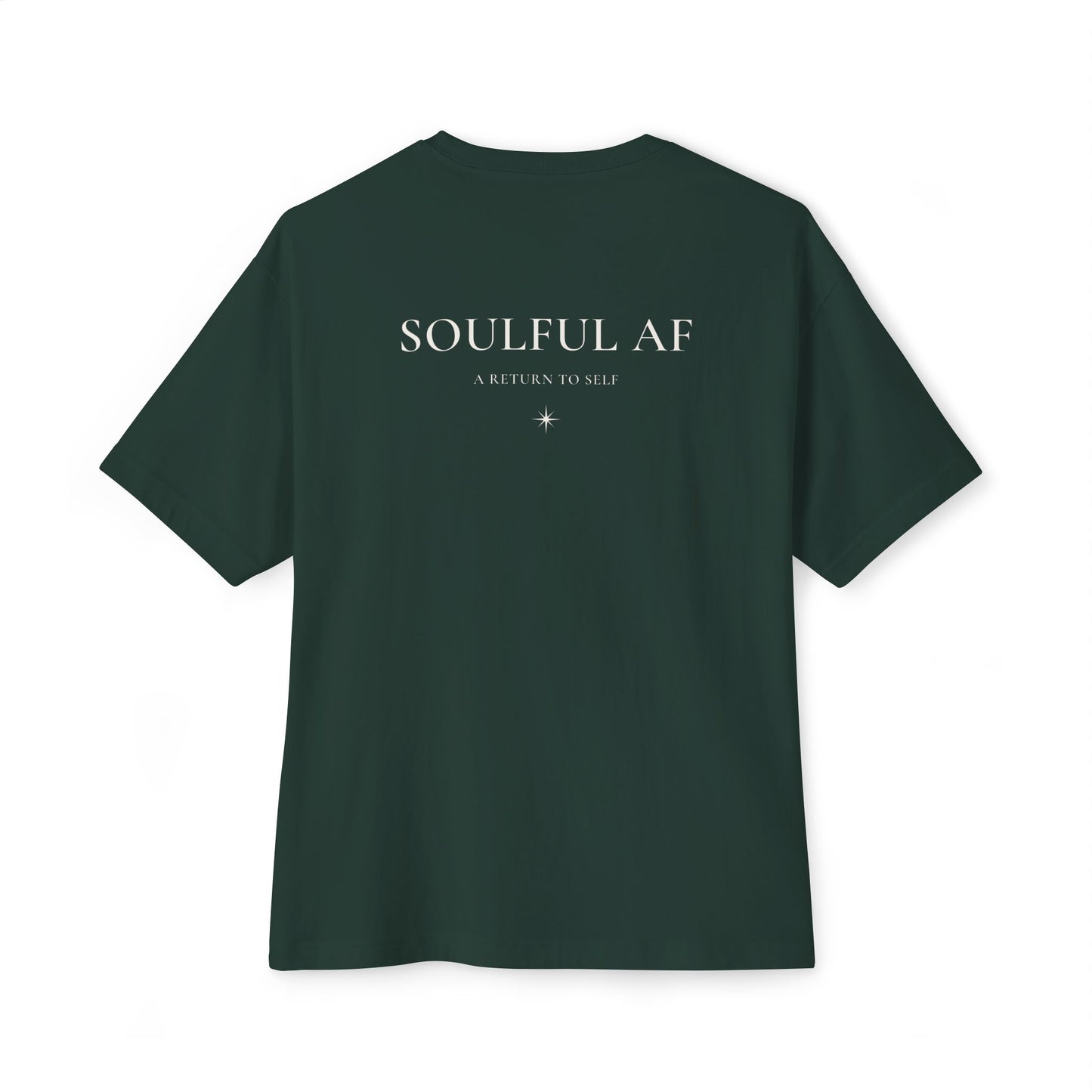 Soulful AF Tee — "A Return to Self" Small Logo Boxy T-Shirt