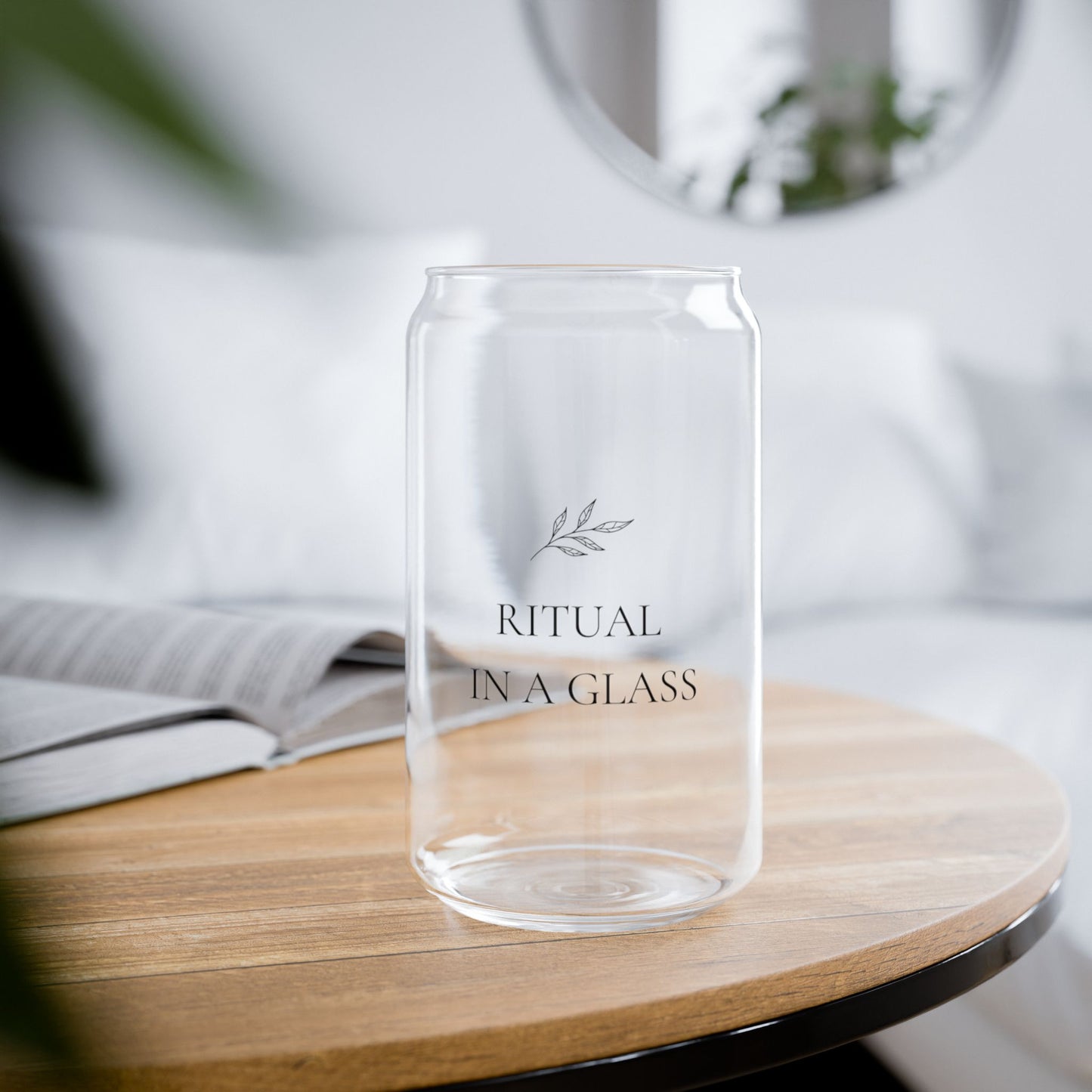 Ritual in a Glass - Mason-Style Tumbler with Bamboo Lid & Straw