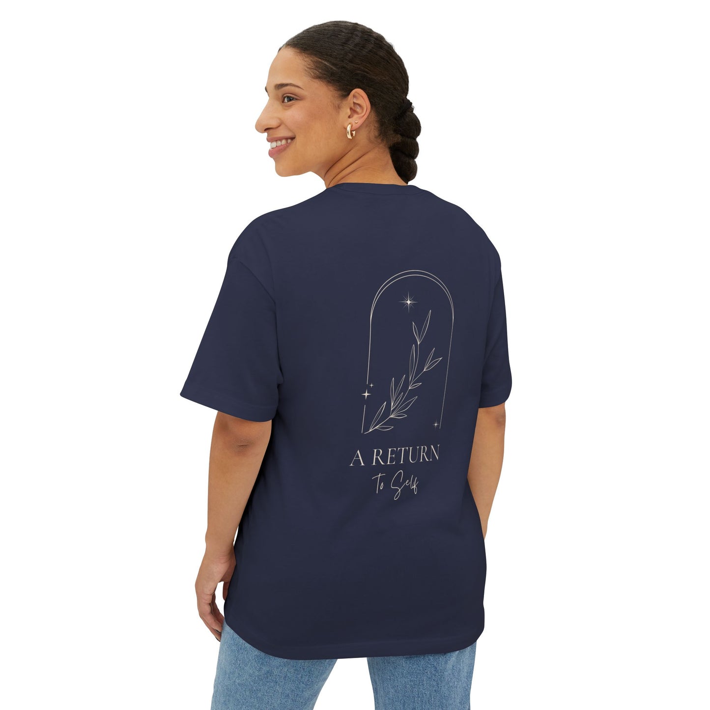 Spiritual AF Tee — 'A Return to Self' Logo Backed Boxy T-Shirt