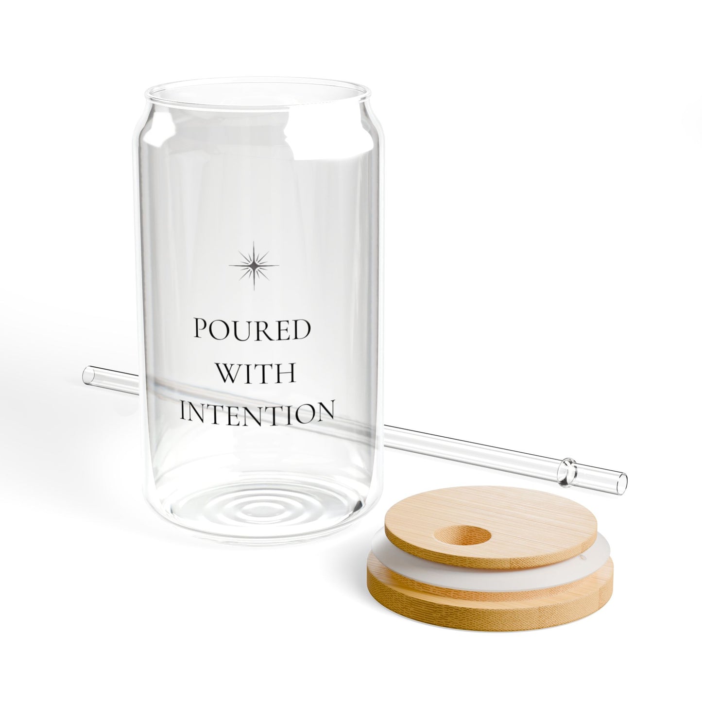 Poured With Intention :: 16 oz Tumbler with Bamboo Lid & Straw