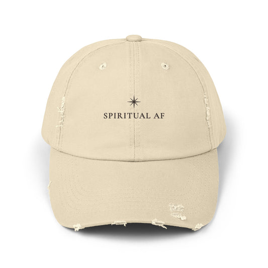 Spiritual AF :: Distressed Baseball Cap