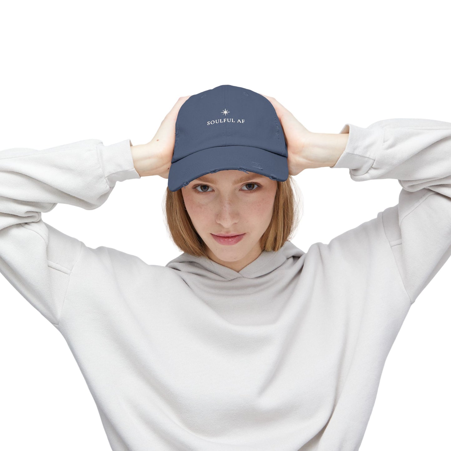 Soulful AF ::  Distressed Baseball Cap