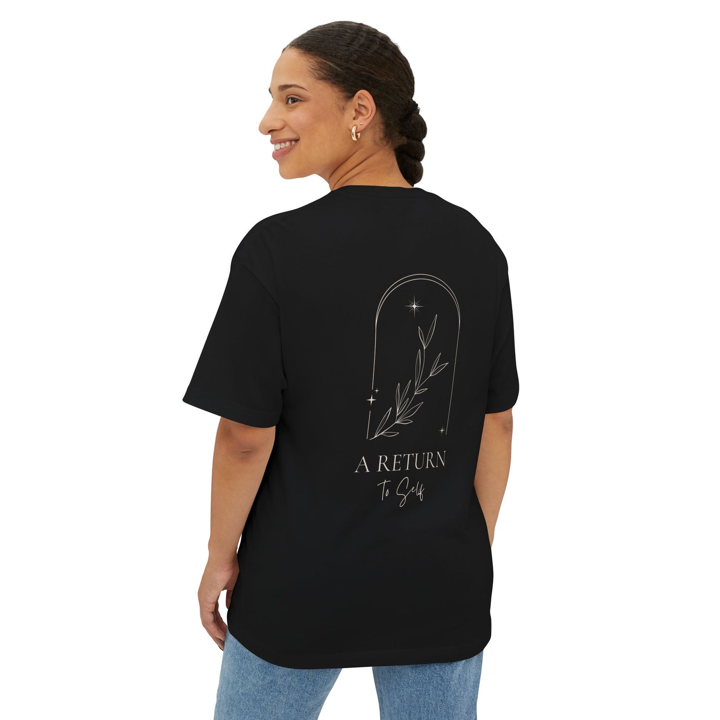 Spiritual AF Tee — 'A Return to Self' Logo Backed Boxy T-Shirt