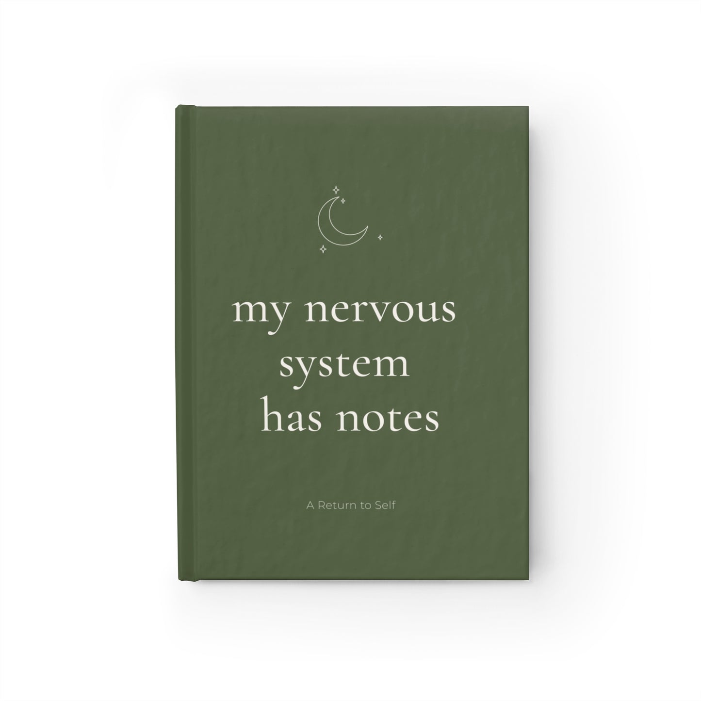 My Nervous System Has Notes Journal - Moon & Stars Design — Classic Blank Notebook for Reflection & Calm