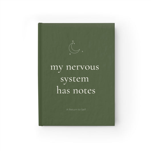 My Nervous System Has Notes Journal - Moon & Stars Design — Classic Blank Notebook for Reflection & Calm