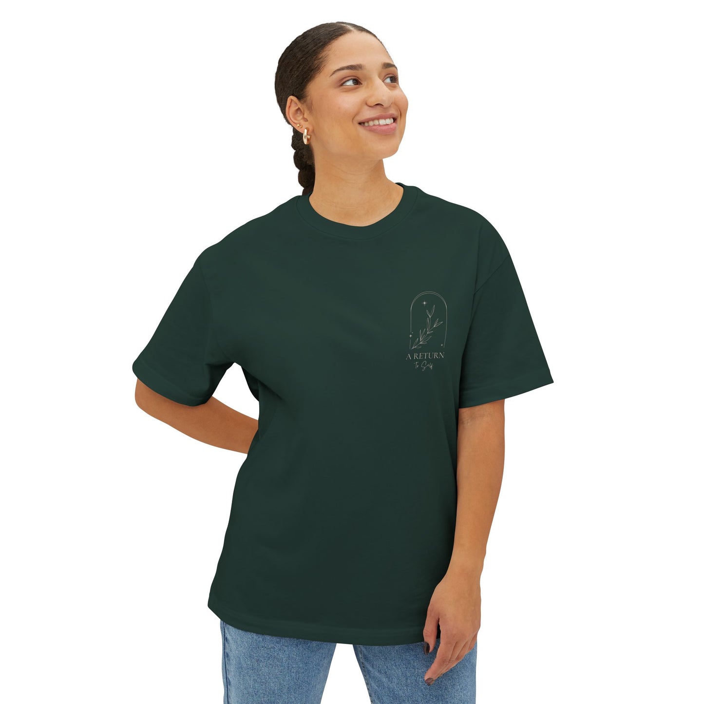 Soulful AF Tee — "A Return to Self" Small Logo Boxy T-Shirt