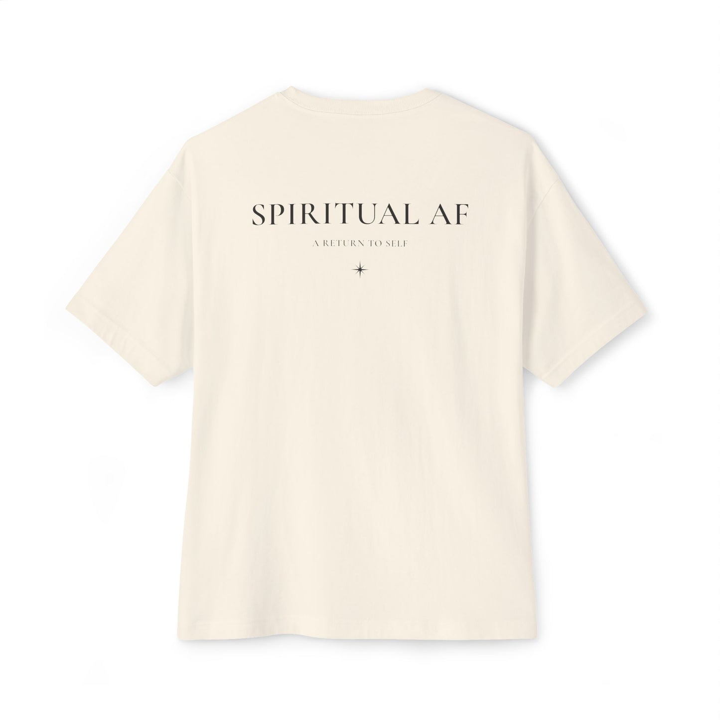 Spiritual AF Tee — "A Return to Self" Small Logo Boxy T-Shirt