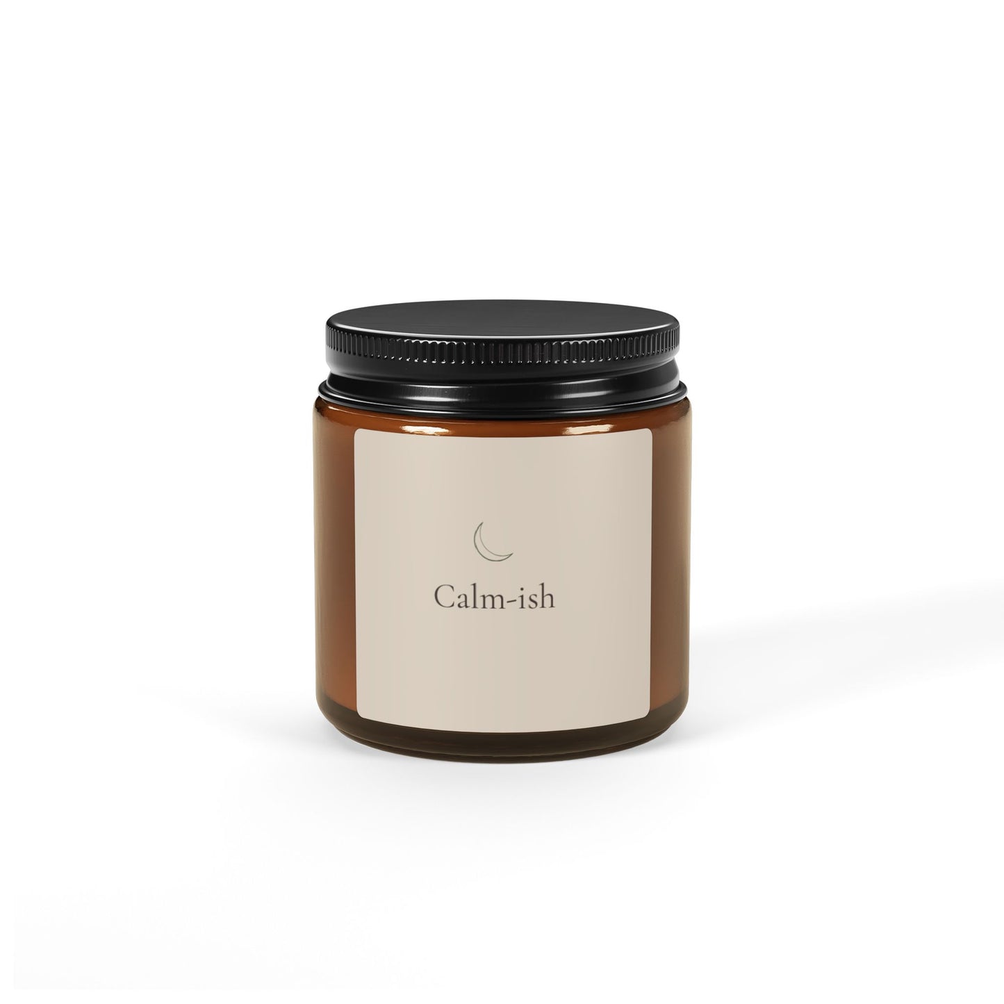 Calm-ish Soy Candle :: Amber Jar with Off-White Color Label